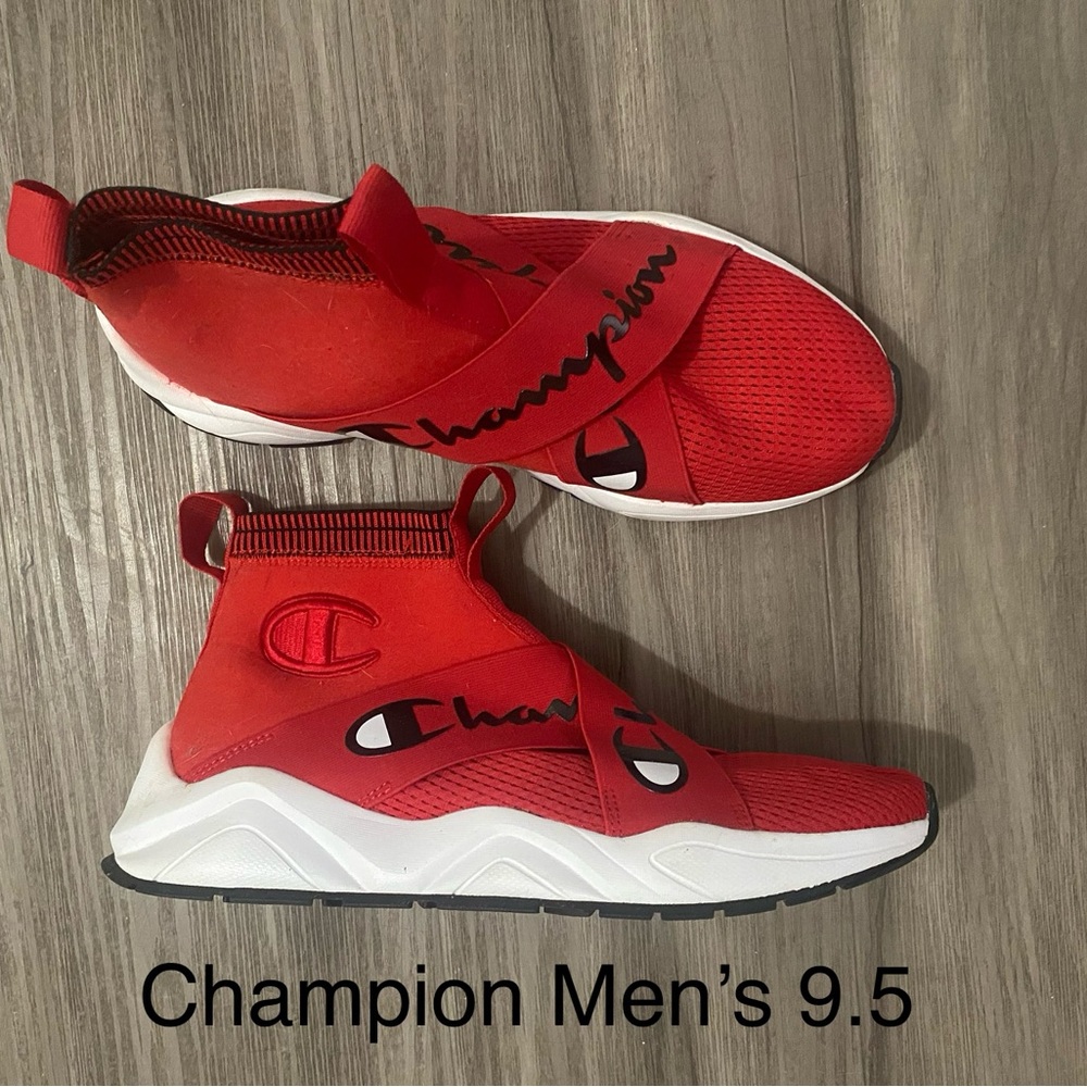 Champion Men's Red Slip-On Sneakers